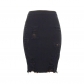 Perforated Denim skirt women's bag hip skirt solid jeans Q6011