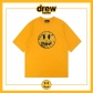 DREW Washed Retro Distressed Cracked Smiling Face Short Sleeve High Street Loose Cotton Couple Bottom T-shirt YS708719765560