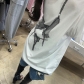 Y23TP318 Women's Summer New Contrast Lace Underwear Printed Round Neck Short Sleeve Loose Top T-shirt Y23TP318