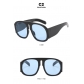 Large frame sunglasses color contrast ins women's Sunglasses fashion street photography show personality color contrast sunglasses KD1770