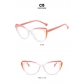 Cat's Eye Colored Flat Mirror 2023 New Anti Blue Light TR90 Splice Eyeglass Frame Cross border Fashion Pure Color Matching Degrees KD5210