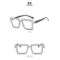 Anime flat lens ins square anti blue light TR90 eyeglasses frame personality trend cross-border online red glasses TR5207