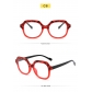 Blue light resistant glasses with contrasting flat lenses and personalized lightweight glasses frame MN5204