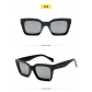 Retro Michelin sunglasses Square black plain sunglasses MN967