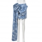 Tie dyed three-dimensional decorative wash denim skirt DZB2310
