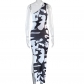 Fashion Print Sexy Sleeveless Irregular Oblique Shoulder Dress JD297963