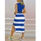 Fashion Printed Tank Top Split Half Skirt Split Two Piece Set S390480