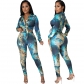 Two piece digital printed women's clothing set SMR11974