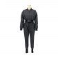 Fashion Personalized Zipper Coat Casual Denim Thread Set D88220