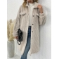 Plush lapel plush top coat MYC90090