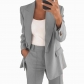Flip collar slim fitting style suit W0298