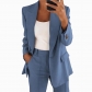 Flip collar slim fitting style suit W0298