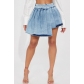 Sexy Slim Fit Denim Dress Wrapped Hip Skirt JLX6007