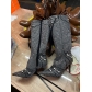 Pointed Thin Heel Ultra High Heel Side Zipper Rivet Water Diamond Hot Diamond Knee Long Boots S731118144376