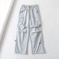 Relaxed wide leg pants with vintage drawstring pleated casual pants H16-RY23102