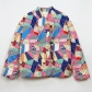 Contrast printed cotton jacket H736401417854