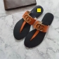 Genuine leather casual and fashionable flat bottomed clip toe women's slippers and sandals S687373813995-2