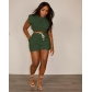 Women's solid color sleeveless two-piece set LD9165