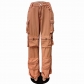 Casual Multi Pocket Pants Solid Straight denim F88528