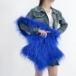 Solid wool crossbody bag for women's star shaped shoulder bag B720238465775