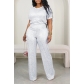 Short sleeved sequin casual two-piece pants set L040