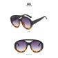 Double beam contrasting color oversized sunglasses KD9188