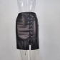 Lace up high waist, buttocks wrapped, split women's skirt PB2177