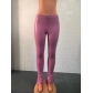 PU leather pants, sexy slim fit, slightly flared casual pants, long pants W0310