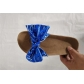 Bow tie flat bottomed slippers for women wearing lazy shoes HWJ664-2