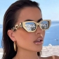 Retro small frame chain cat eye sunglasses A680344973751