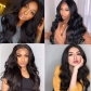 Large wave long curly hair with a center split bangs wig A700108743925