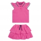 Two piece set of pure cotton knitted children's short skirts BST20824