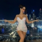 Sleeveless sequin sexy suspender slim fit short high waisted dress A460DS