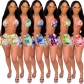 Sexy colored printed shorts set, two-piece set LS6420