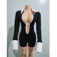 Women's backless hollow out jumpsuit soft and sexy jumpsuit shorts FFD1336